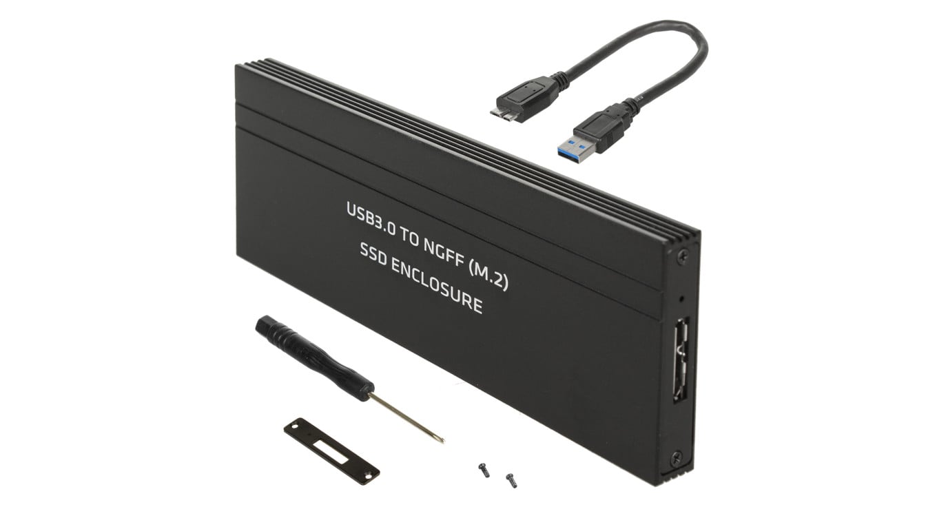 Obudowa dysku Maclean, SSD M.2, NGFF, USB 3.0, rozmiary 2230/2240/2260/2280, aluminiowa obudowa, MCE582