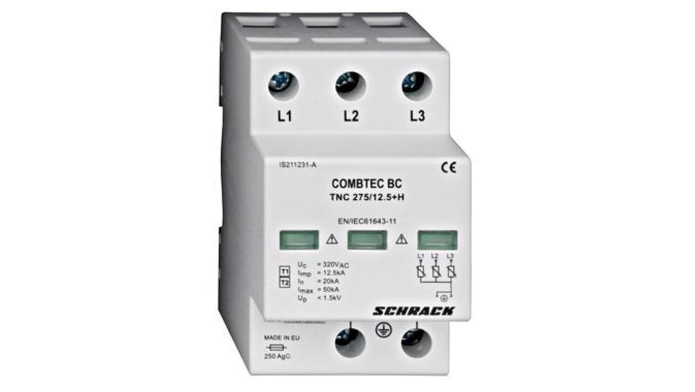 Ogranicznik przepięć Typ T1+T2 4P 30/60kA 5kA 275V / SPD30Typ T1+T2 4P