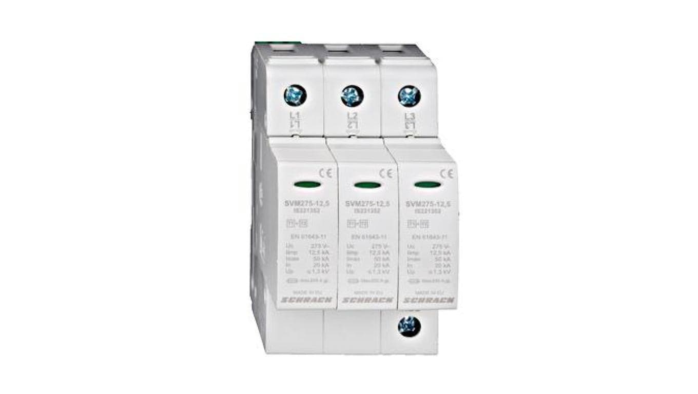 Ochronnik SETTEC Typ T2 (C), 3+0 do sieci TNC, 275V/12,5kA,styk