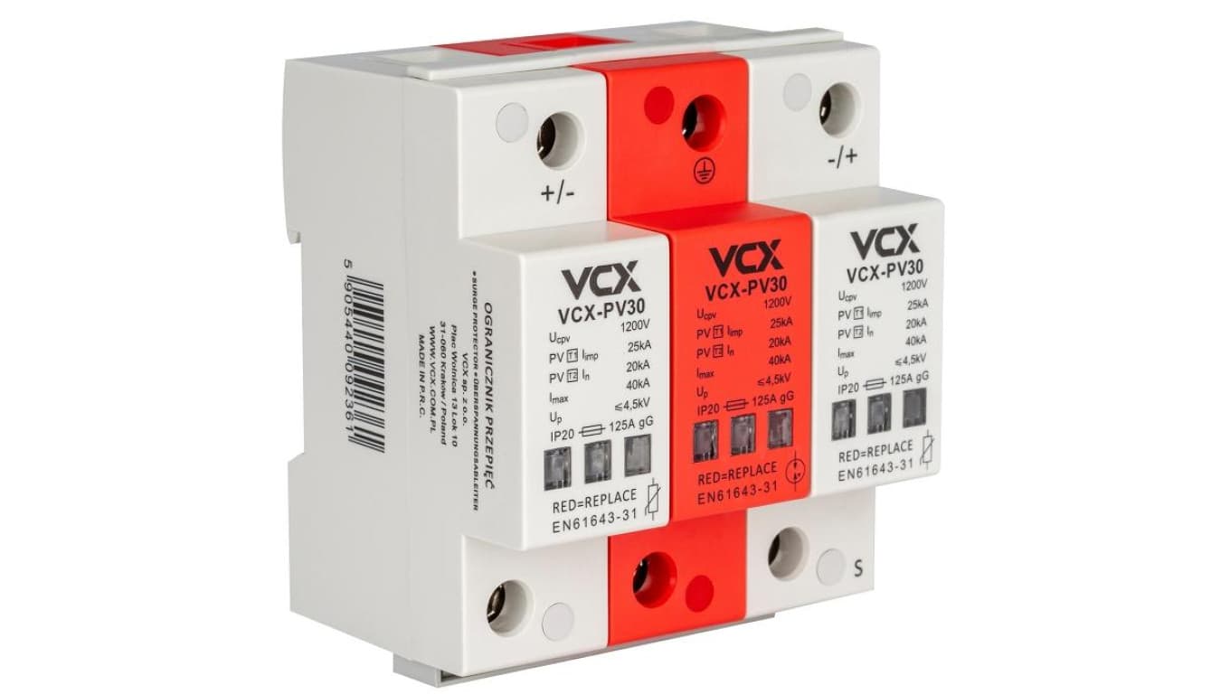 Ogranicznik przepięć T1+T2 B+C 3P 1200V DC 25kA PV30 ochronnik fotowoltaiczny