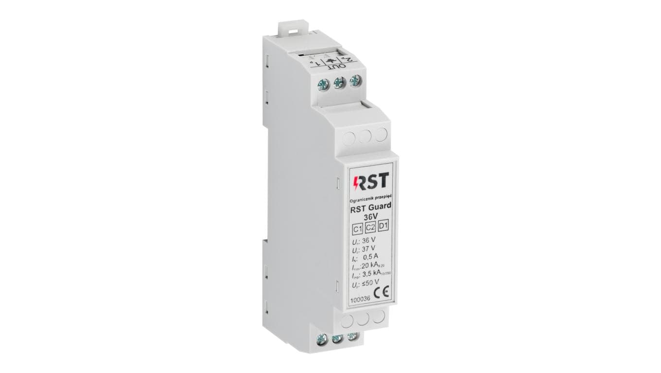 Ogranicznik przepięć do ochrony systemów sterowania i kontrolno-pomiarowych, RST Guard 36V 100 036