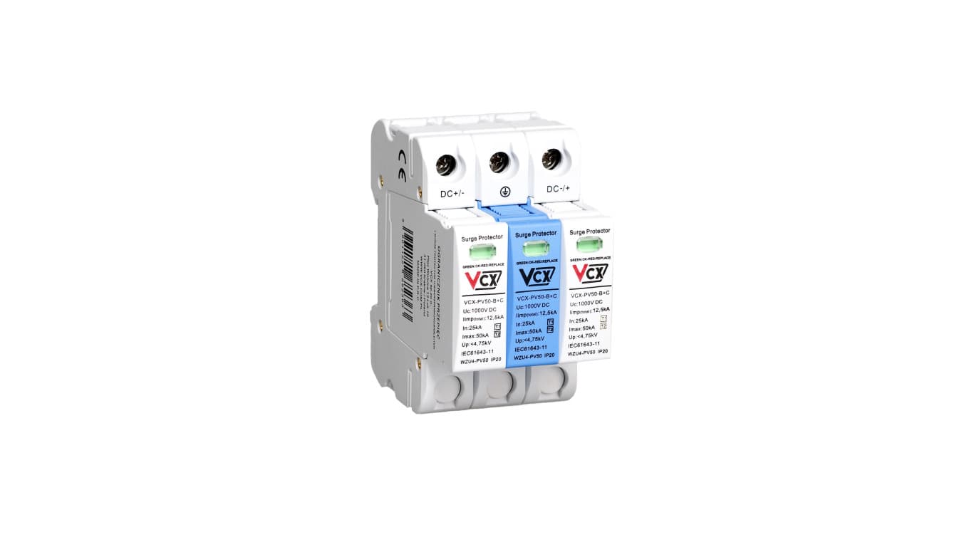 Ogranicznik przepięć fotowoltaicznych typ 1+2 DC (B+C) iskiernikowy GDT 1000V 12,5 kA