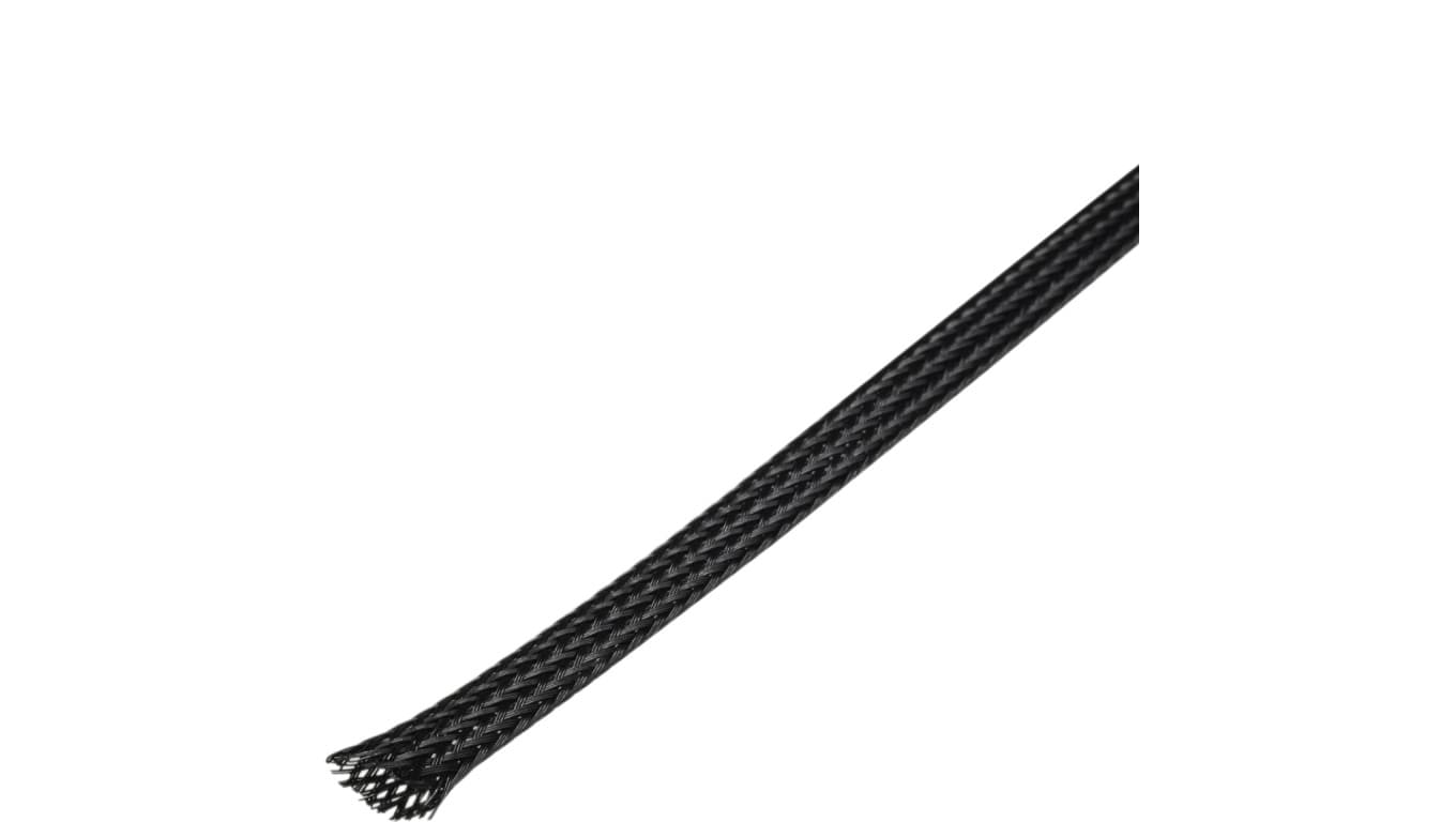 Oplot poliestrowy fi: 10mm (6-15mm) odporny na temperaturę pracy do 125C czarny JDD /200m/