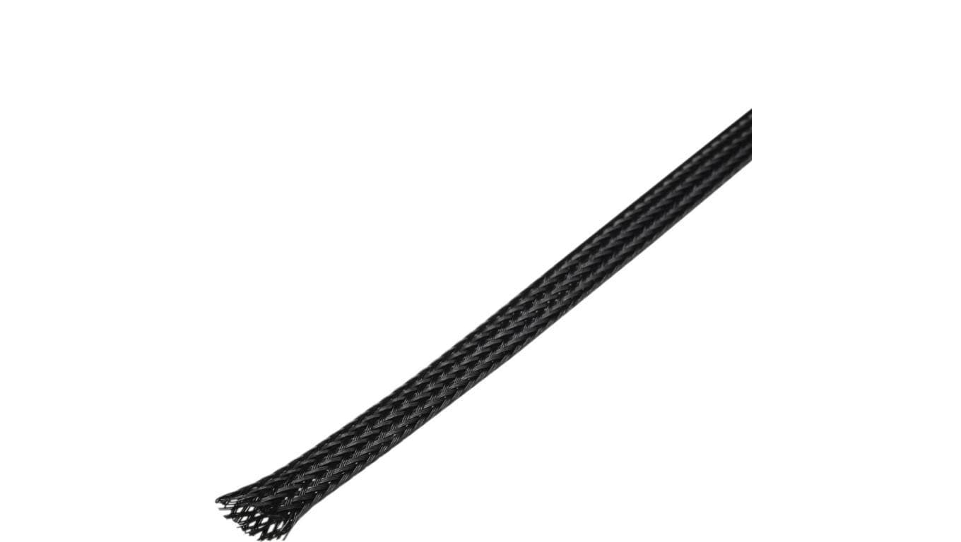 Oplot poliestrowy fi: 6mm (3,2-10mm) odporny na temperaturę pracy do 125C czarny JDD / 200 m /