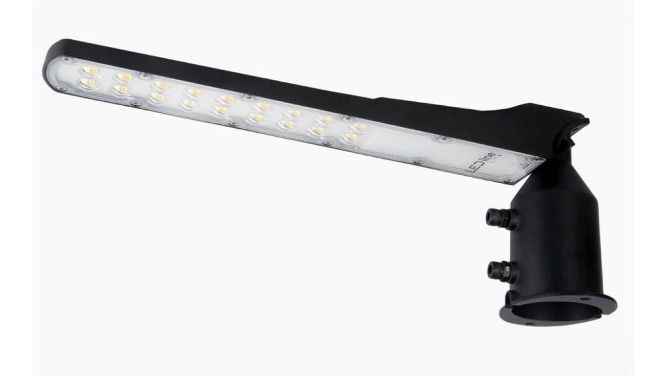 Oprawa drogowa uliczna parkowa lampa LED line FLAMINGO 50W 4000K 5000lm czarna IP65 3 lata gwar.