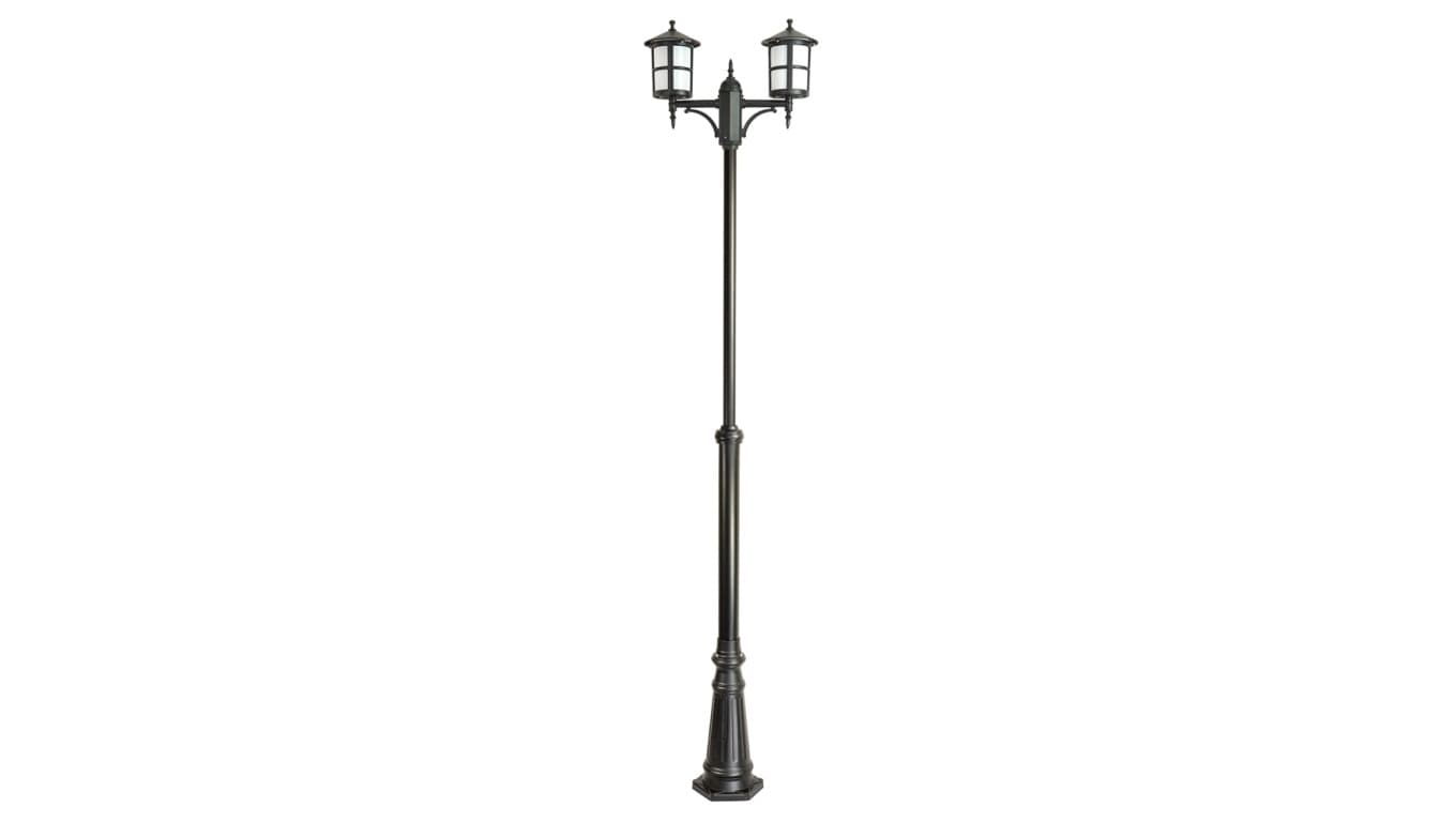 Oprawa parkowa, maszt Cordoba II OGMWN 2 TD, E27 2 x max 60W, kolor czarny, regulowana wysokość 180 - 280 cm, 0438621