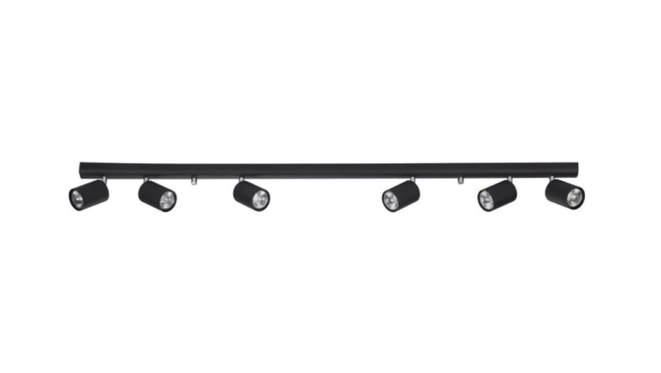 Oprawa punktowa max 6x10W led GU10 230V czarna EYE SPOT BLACK 6611