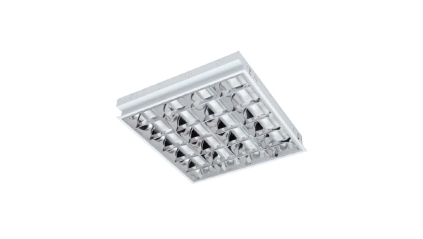 Oprawa rastrowa RES T8 4x12W p/t KAFLER EMPTY przystosowane do TUB LED T8 C05-E-RES418P