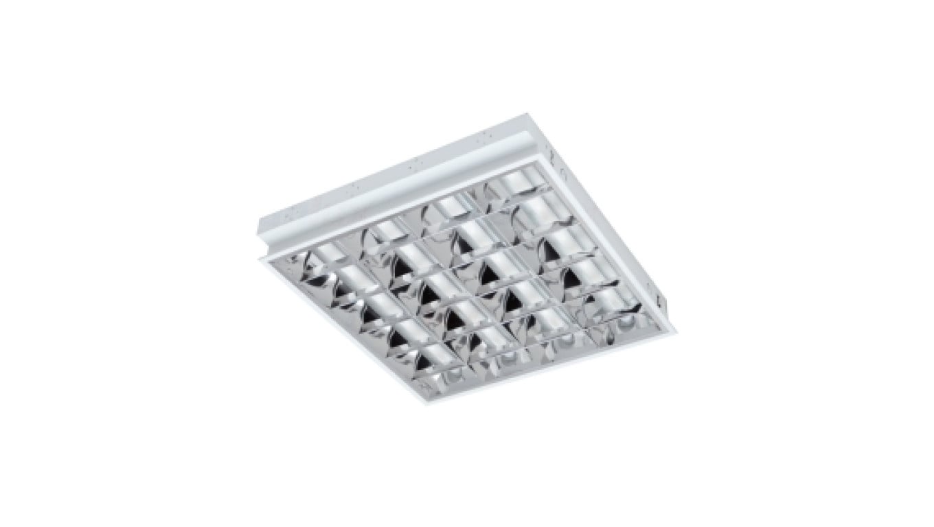 Oprawa rastrowa RES T8 4x12W p/t KAFLER EMPTY przystosowane do TUB LED T8 C05-E-RES418P