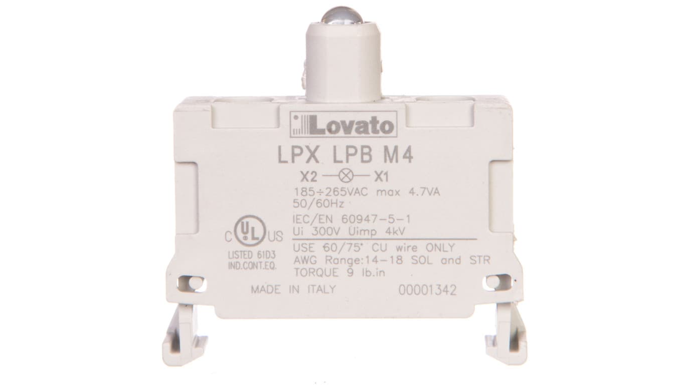 Oprawka z LED czerwona 185-265V AC LPXLPBM4