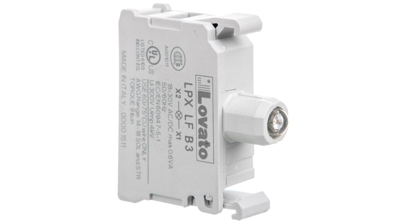 Oprawka z LED zielona 18-30V AC/DC migająca LPXLFB3