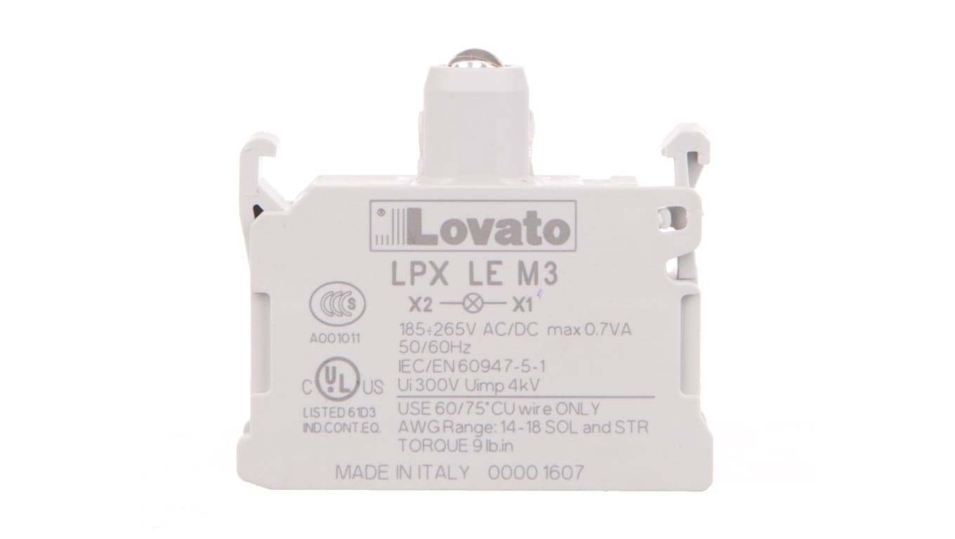 Oprawka z LED zielona 185-265V AC/DC LPXLEM3