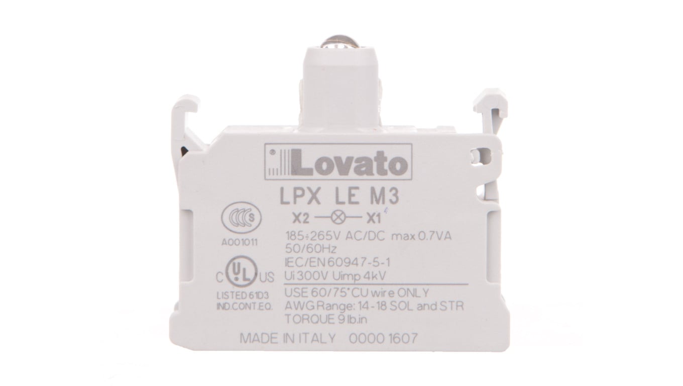 Oprawka z LED zielona 185-265V AC/DC LPXLEM3