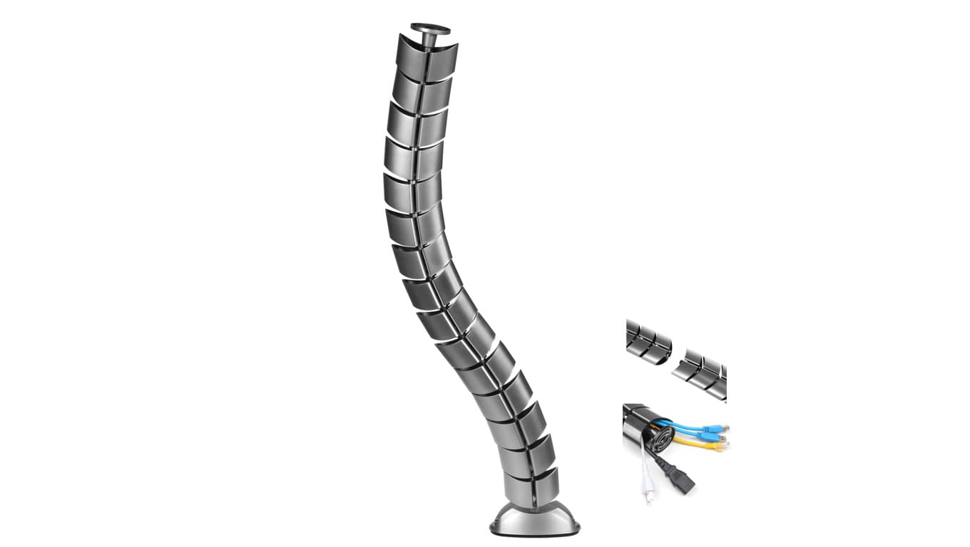 Organizator maskownica kabli do biurka Maclean MC-768 S srebrna 75cm MC-768