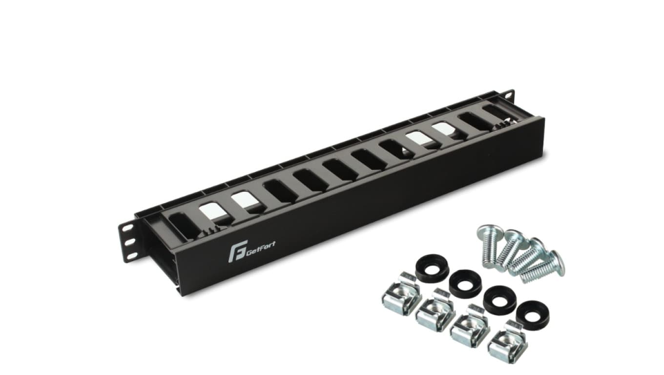 Organizer kabli 1U, poziomy, zamykany (OGF-PM) GETFORT