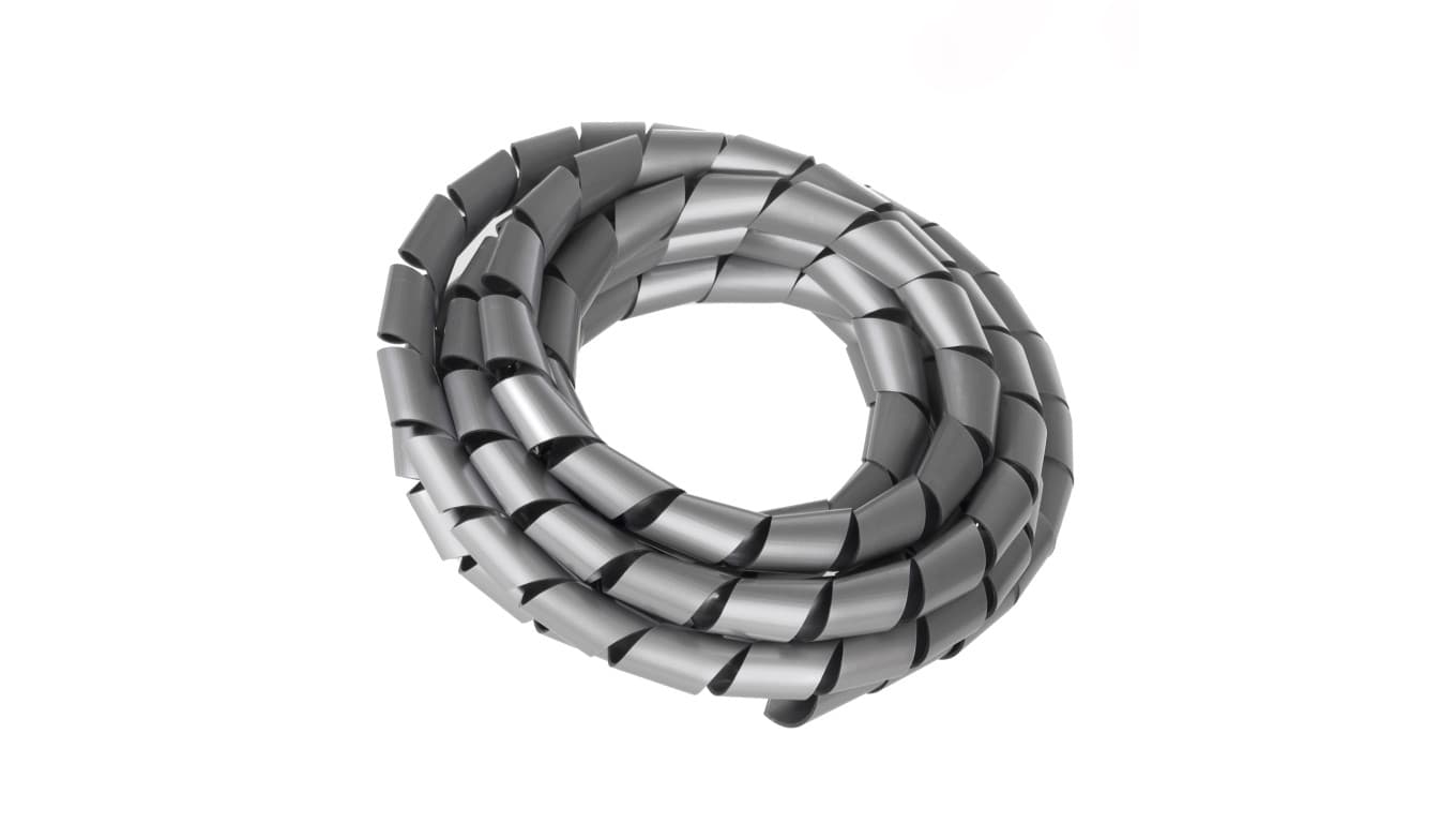 Osłona maskująca na kable Maclean MCTV-687S (20.4*22mm) 3m srebna spirala MCTV-687