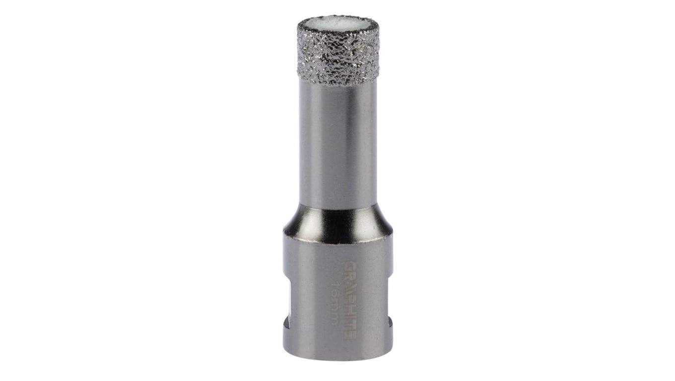 Otwornica Diamentowa Koronka 16mm z gwintem M14 do gresu, kamienia, płytek, ceramiki itp. GRAPHITE 55H304