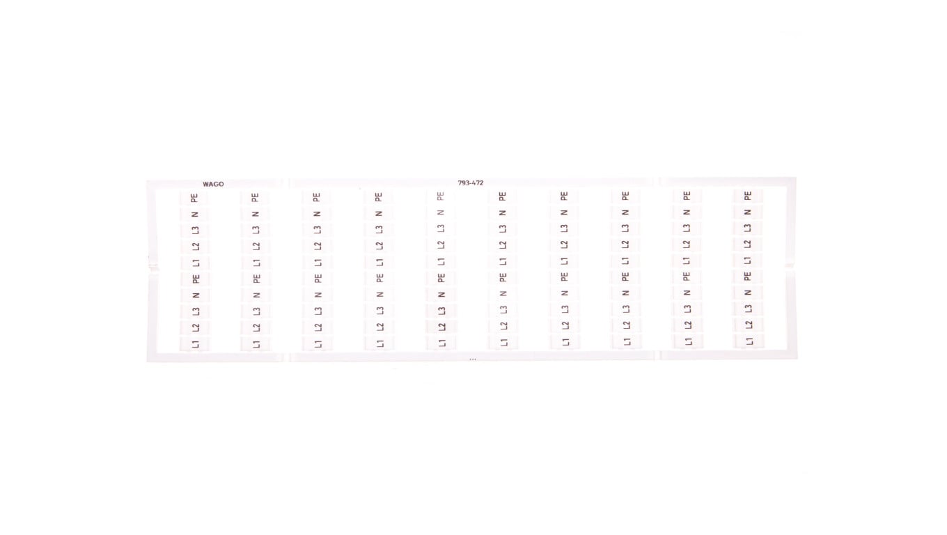 Oznaczniki WMB 10x L1 L2 L3 N PE 793-472 /5szt./