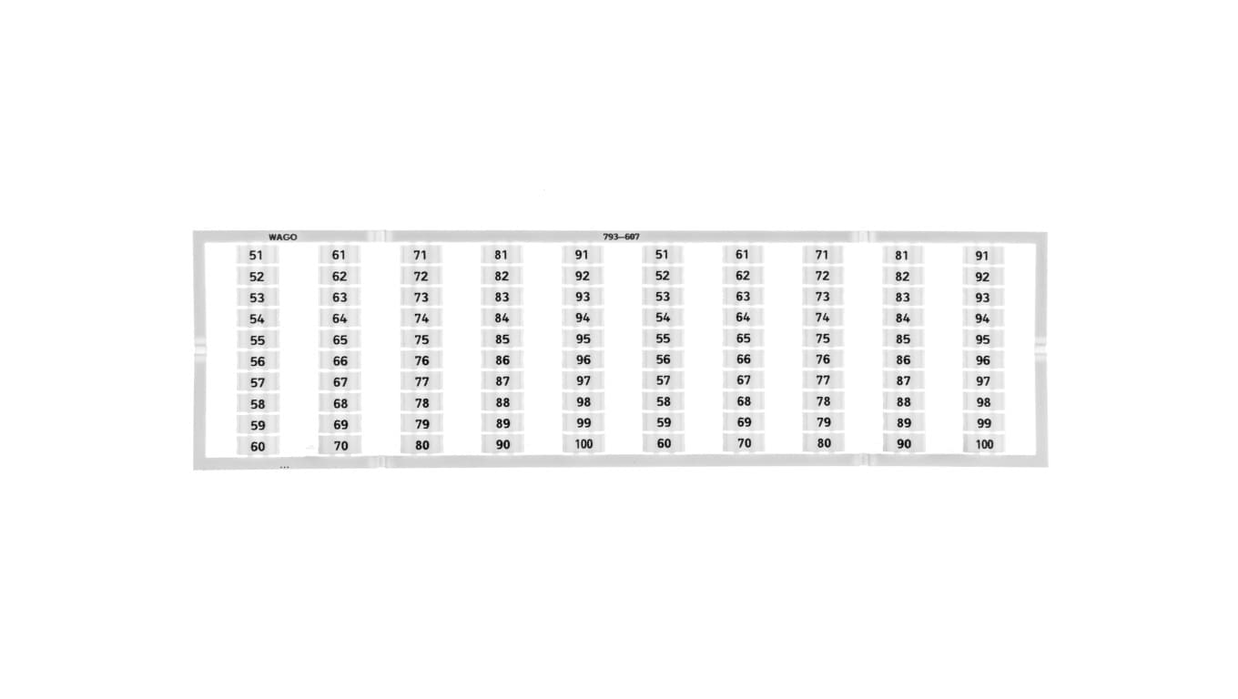 Oznaczniki WMB 2x 51-100 793-607 /5szt./