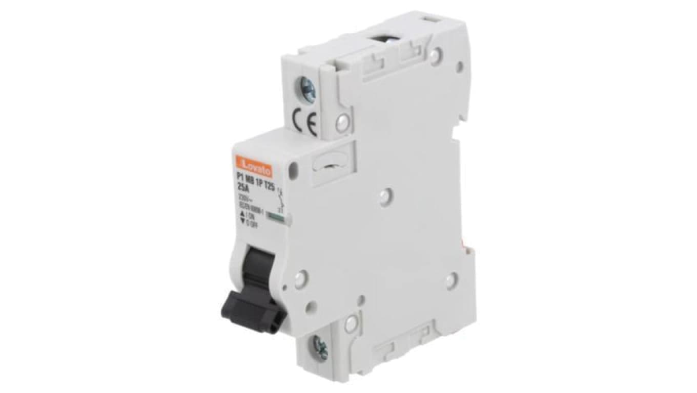 P1MB1PT25 Wyłącznik taryfowy, Bieguny: 1, 25A
