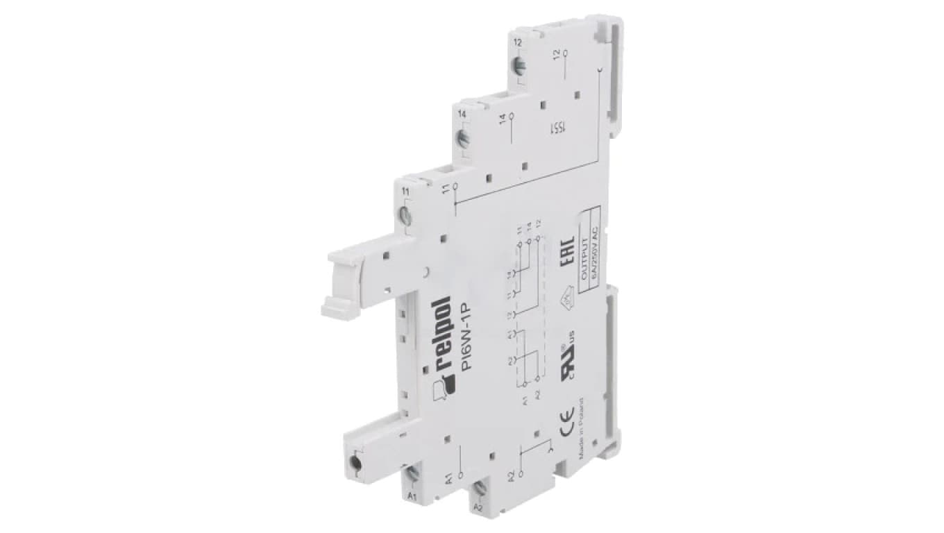 PI6W-1P Podstawka PIN: 5 6A 250VAC na szynę DIN zaciski śrubowe