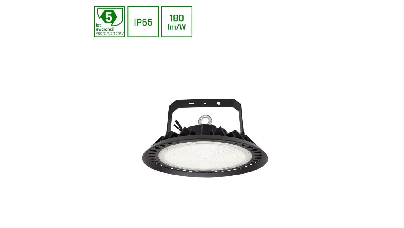 PLATEO 3 HIGH BAY 200W NW 230V 90ST IP65 IK08 347X160MM CZARNY 5 LAT GW. DALI