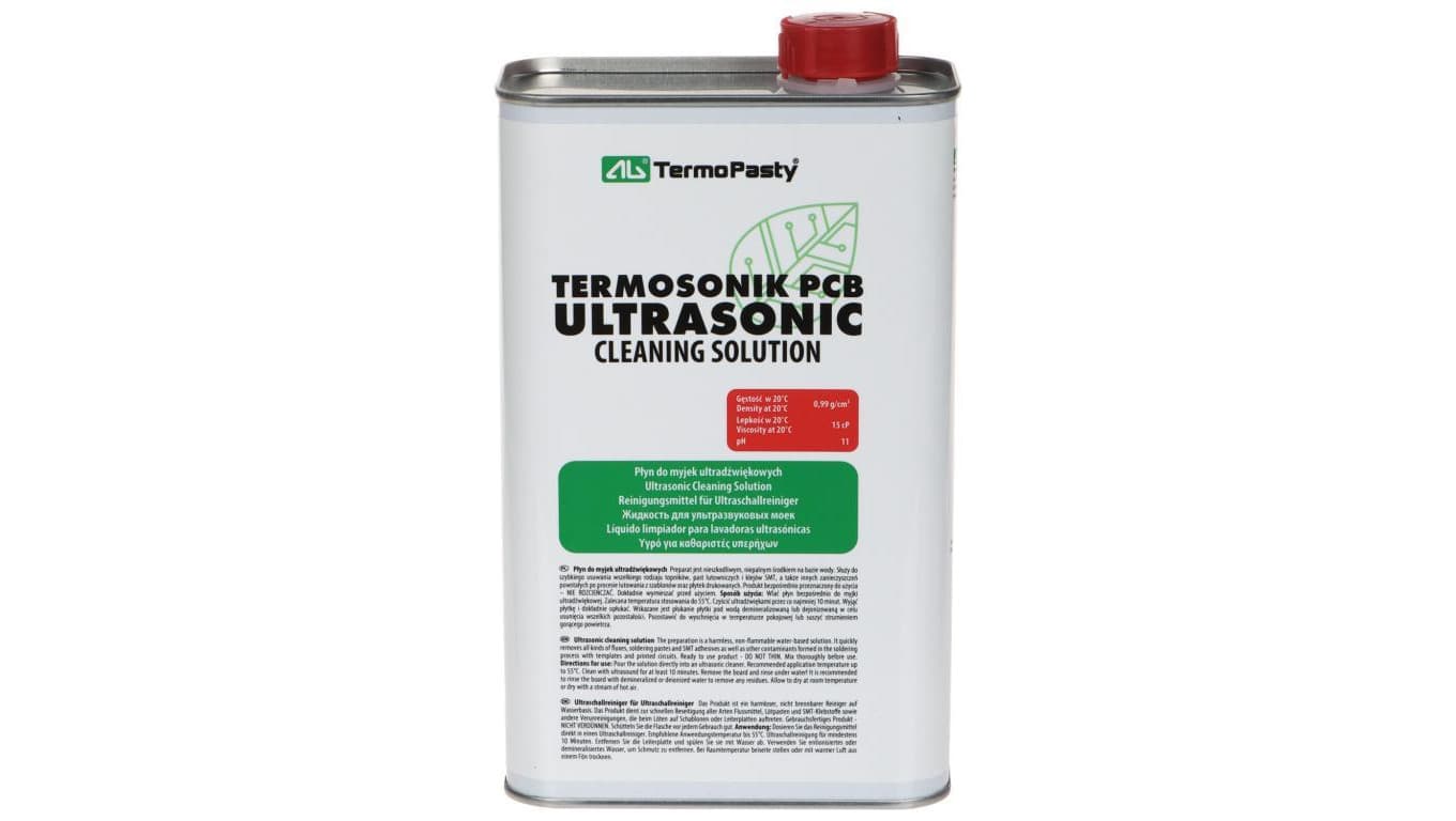 PŁYN DO MYJEK ULTRADŹWIĘKOWYCH TERMOSONIK-PCB/1000 KANISTER METALOWY 1000ml AG TERMOPASTY