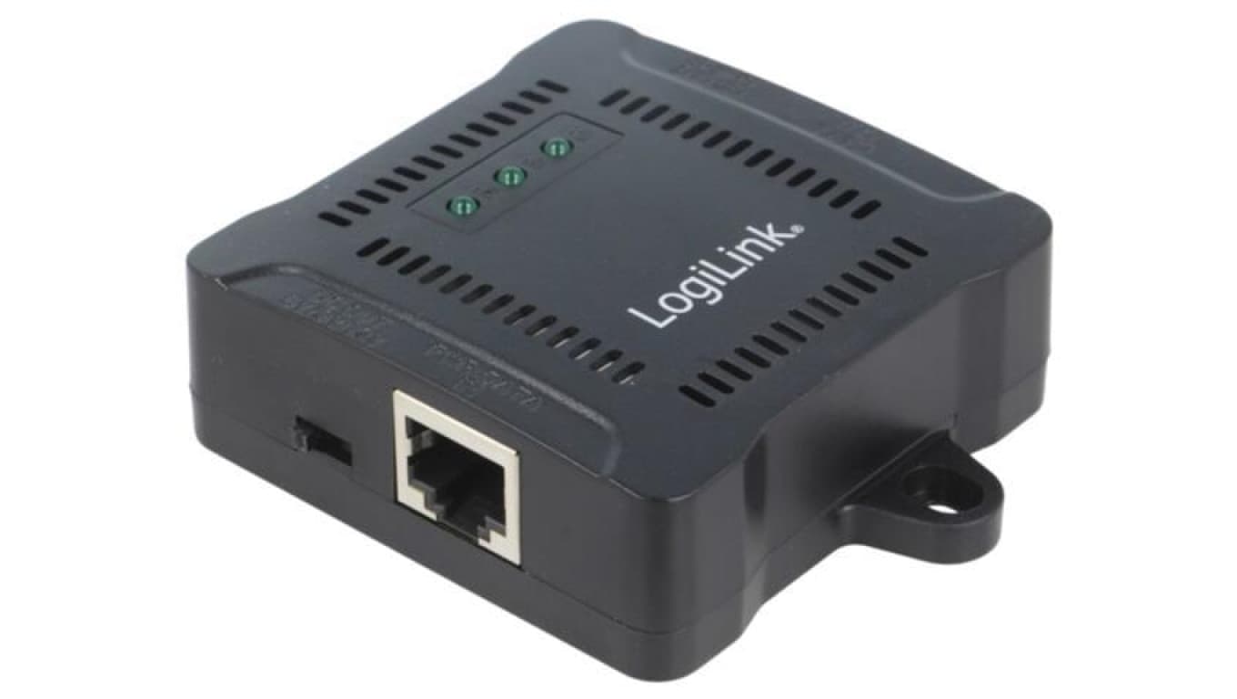 POE005 Zasilacz PoE, 10/100/1000Mbps, half duplex, czarny