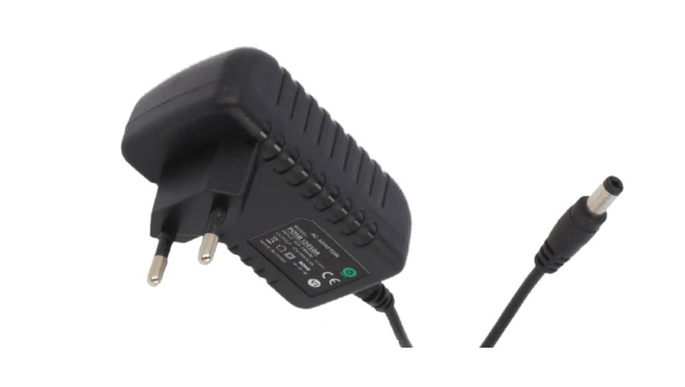 POSB12050A Zasilacz impulsowy adapter 12V/0.5A/6W czarny wtyk 2.1-5.5