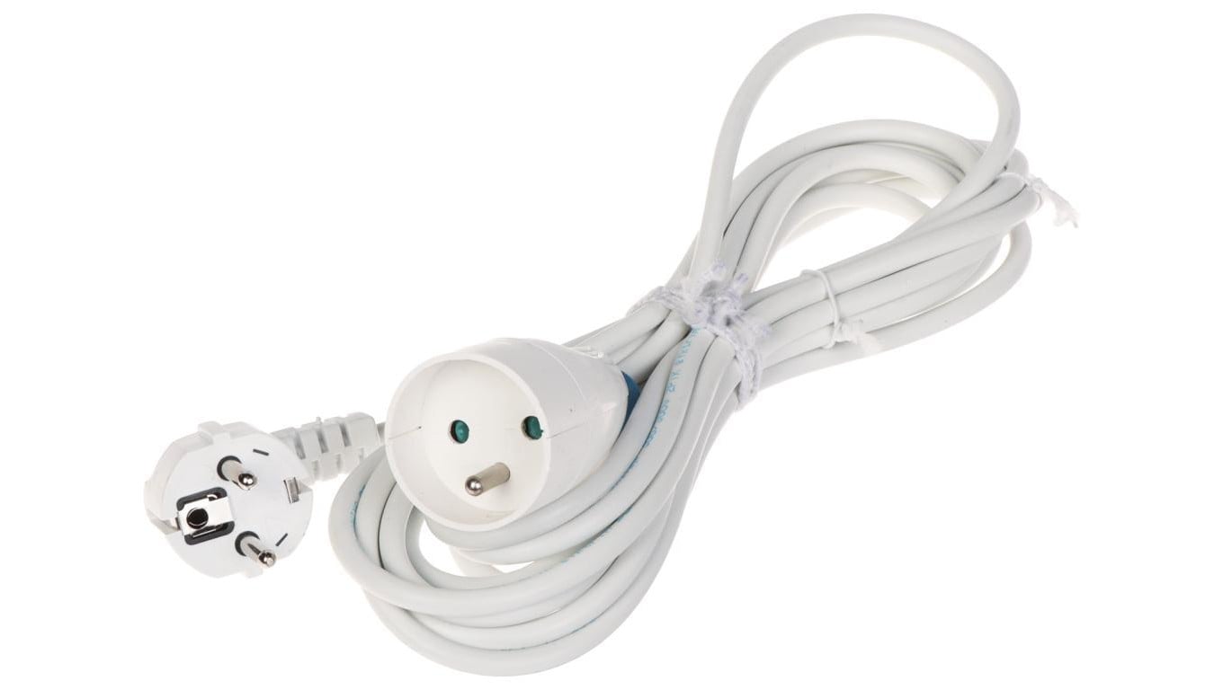 PRZEDŁUŻACZ Z UZIEMIENIEM PS-3X1.0-5M/W 5m