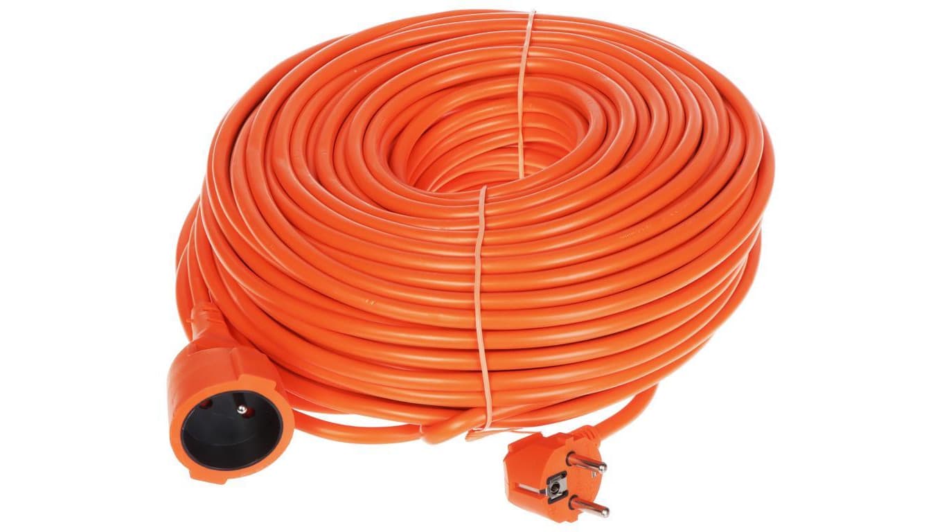 PRZEDŁUŻACZ Z UZIEMIENIEM PS-3X1.5-50M/ORANGE 50m