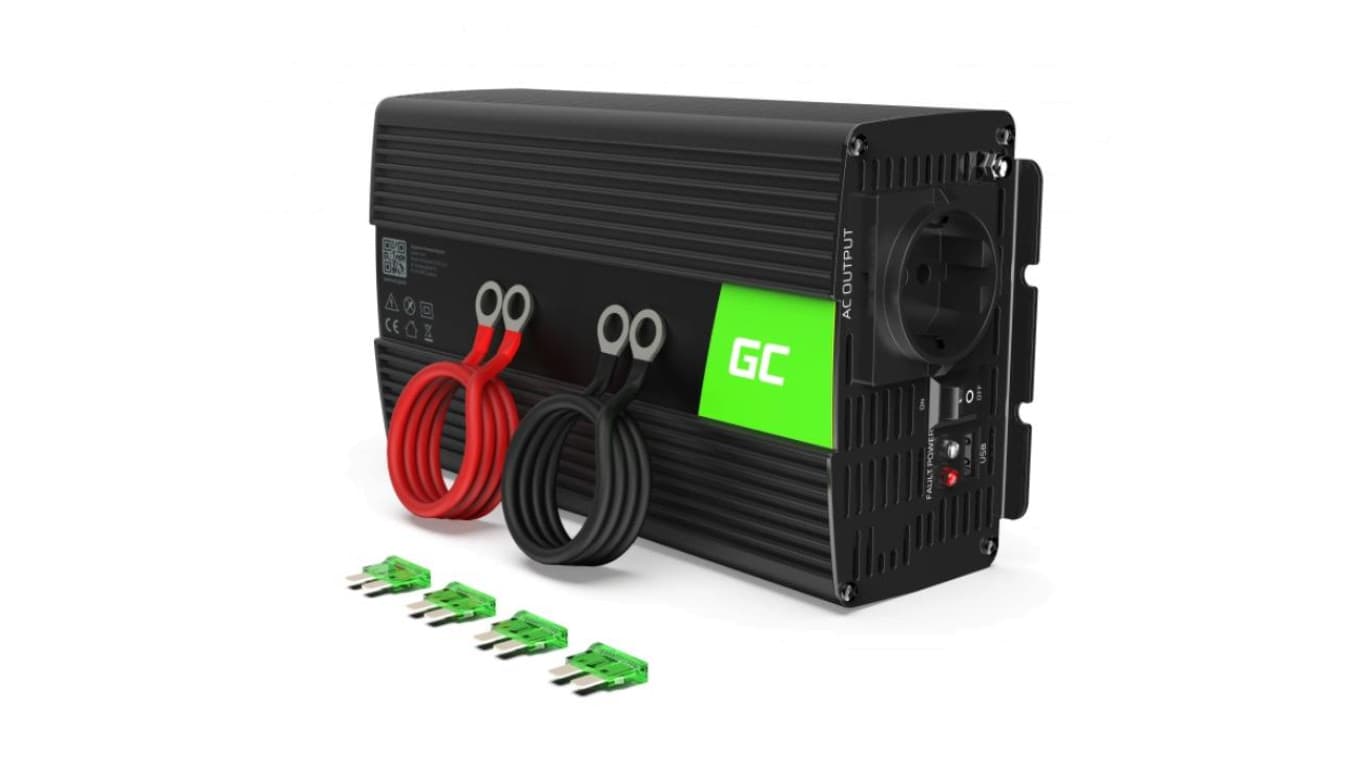 PRZETWORNICA NAPIĘCIA INWERTER Green Cell 12V -igt/br 230V 1000W/2000W CZYSTA SINUSOIDA INV09