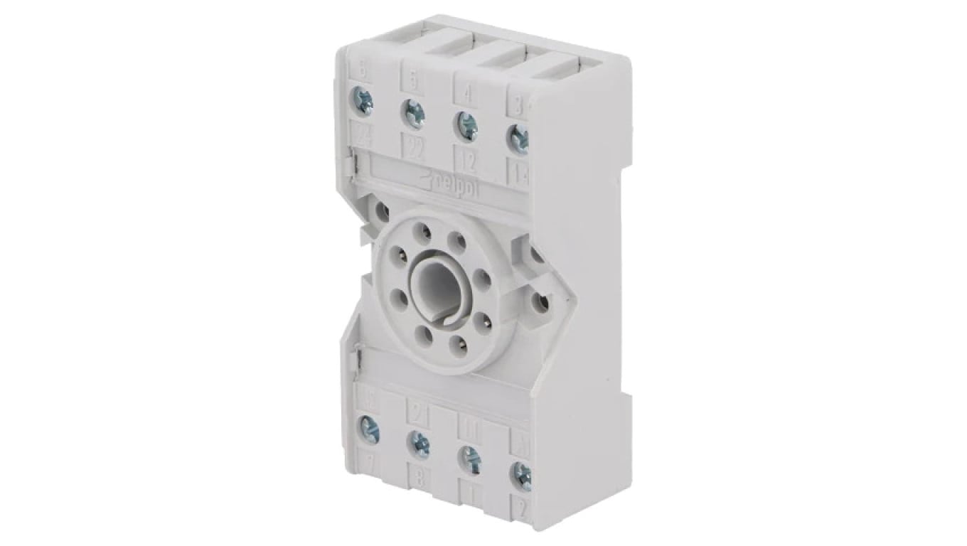 PZ8 Podstawka PIN: 8 10A 250VAC na panel,na szynę DIN -40...70C