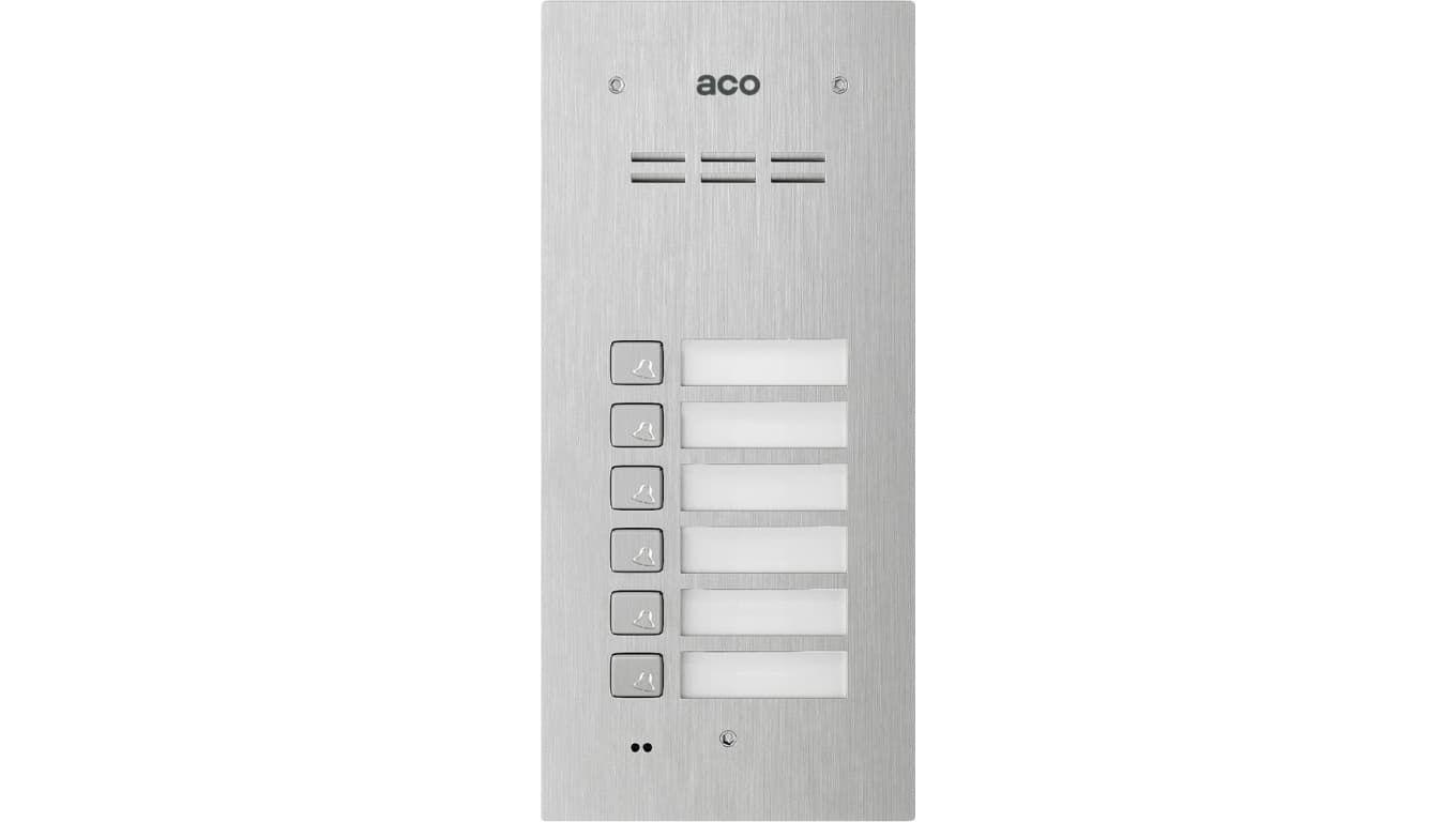 Panel zewnętrzny COMO-PRO-A6 6-przyciskowy podtynkowy p/t