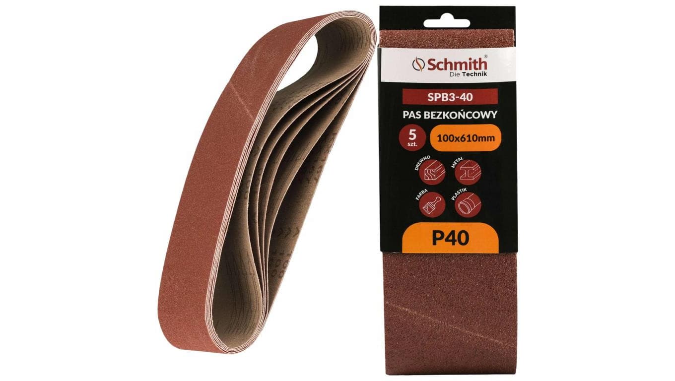 Pas bezkońcowy taśma papier ścierny P40 100x610mm 5szt Schmith