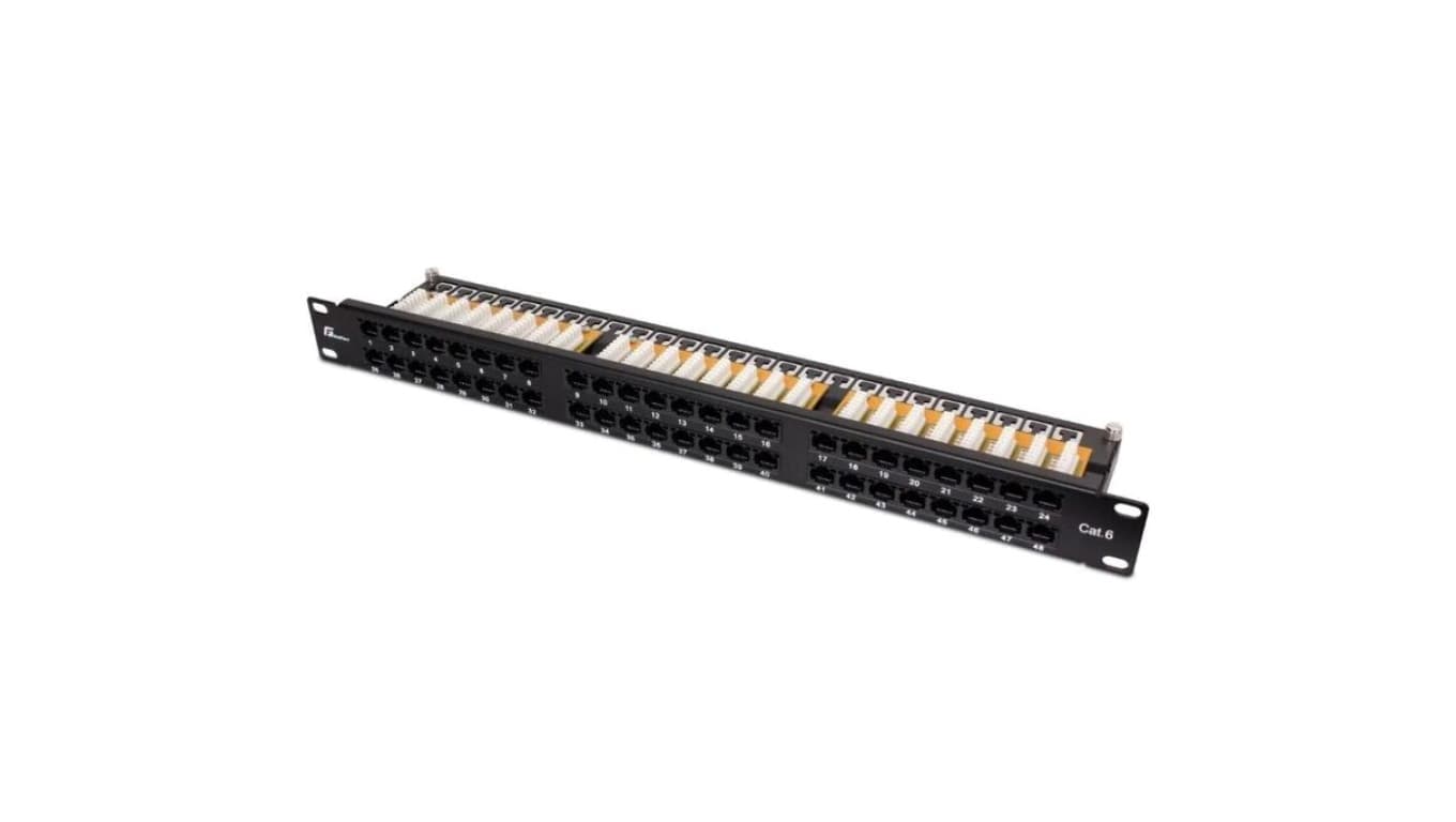 Patch panel UTP kat. 6, 48 portów (PGF-6UTP48-B9) GETFORT