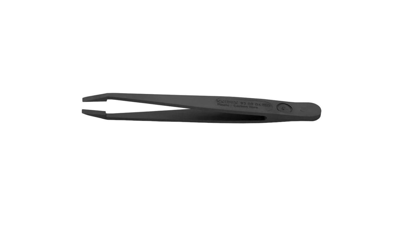 Pinceta precyzyjna z tworzywa sztucznego do elektroniki 115mm prosta ESD KNIPEX 92 09 04 ESD