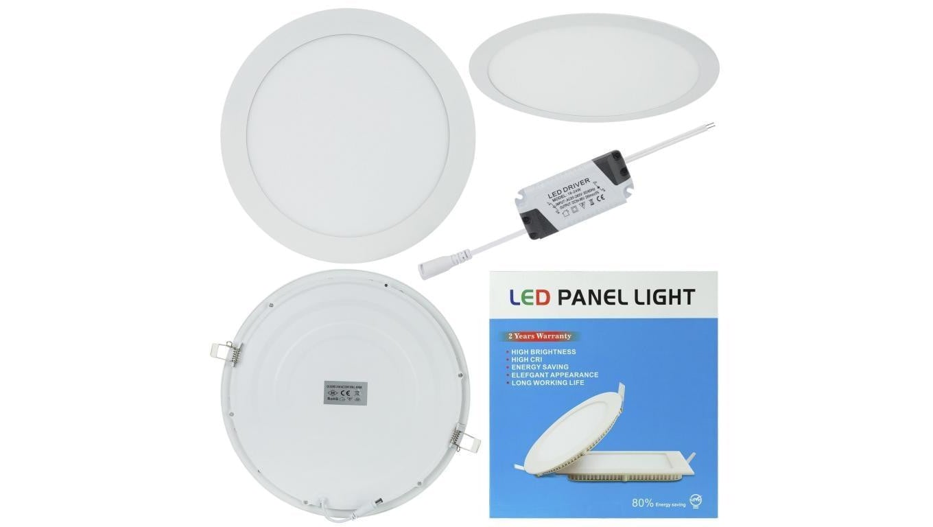 Plafon okrągły podtynkowy LED 24W 4000K 1800LM neutralny