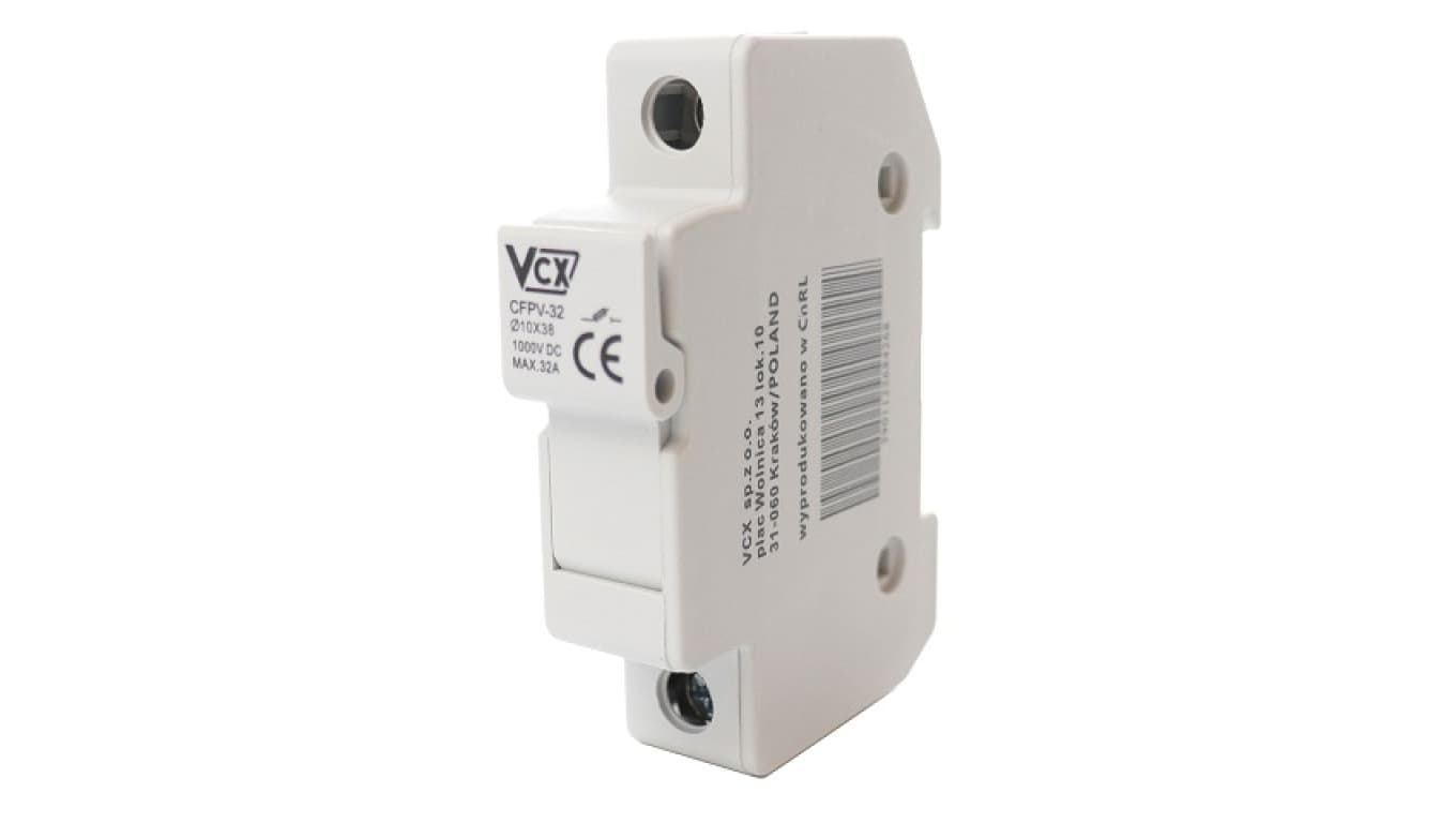 Podstawa bezpiecznikowa 1P PV 32A 10x38 DC 1000V
