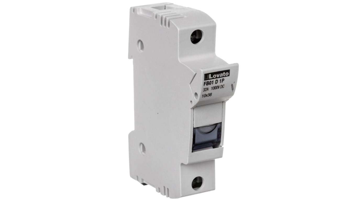 Podstawa bezpiecznikowa do aplikacji fotowoltaicznych PV 1P 32A 1000V 10x38mm FB01D1P