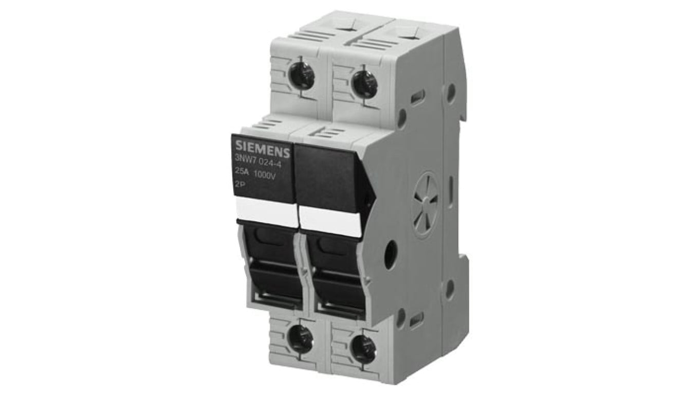 Podstawa bezpiecznikowa do wkł. cylindrycznych 10x38mm 25A 1000V 2P PV 3NW7023-4