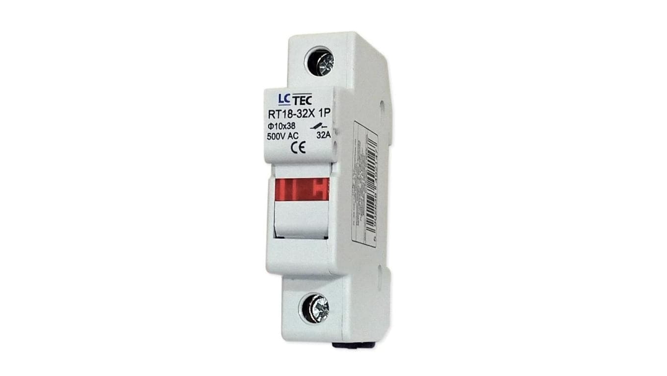 Podstawa bezpiecznikowa z kontrolką na wkładki gG 10x38 1P 32A 500V~ RT18-32X