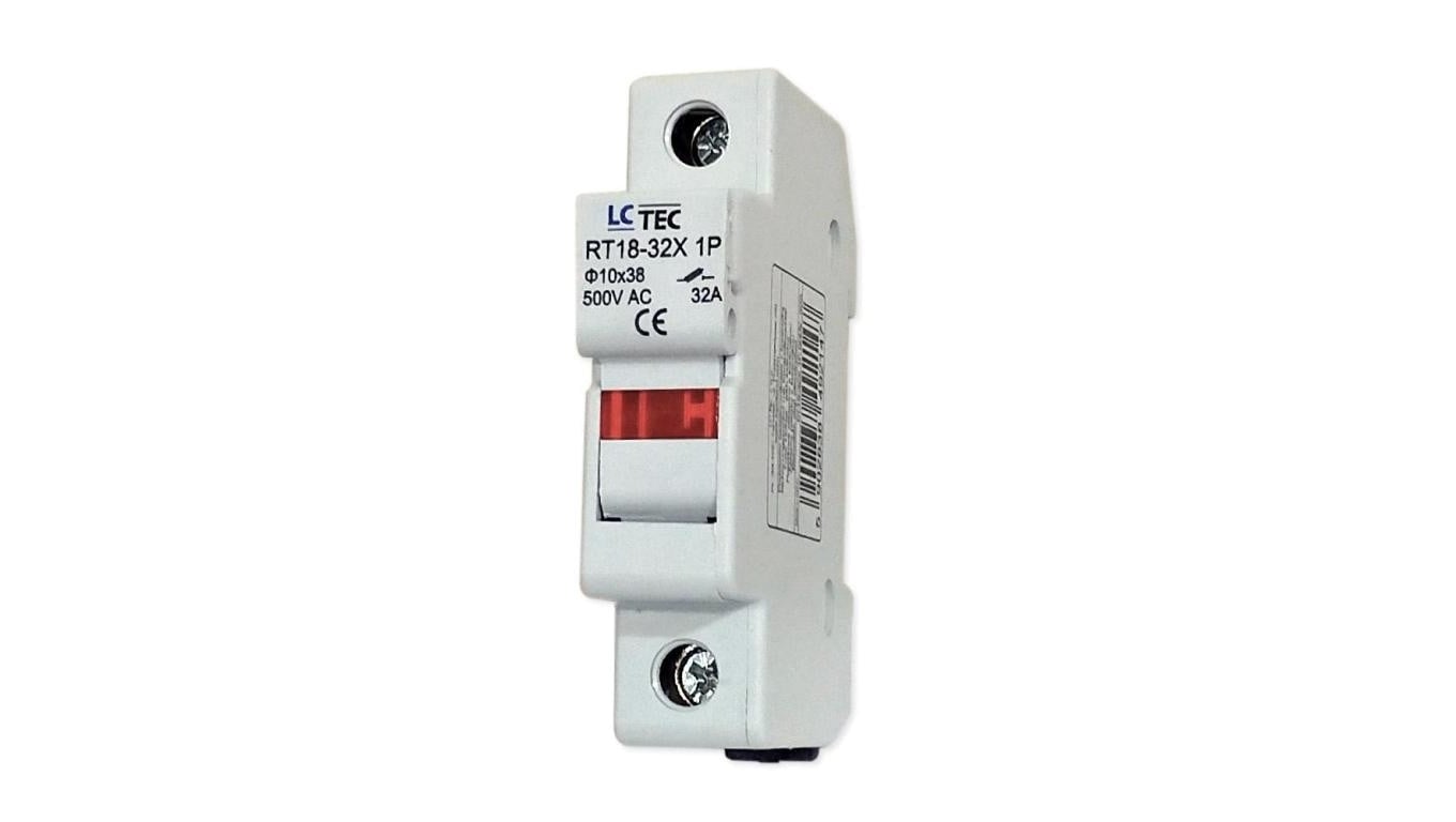 Podstawa bezpiecznikowa z kontrolką na wkładki gG 10x38 1P 32A 500V~ RT18-32X