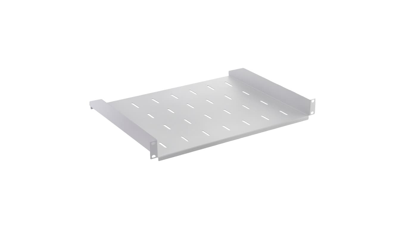 Półka stała do szafy RACK 19 cali 1U 350mm szara