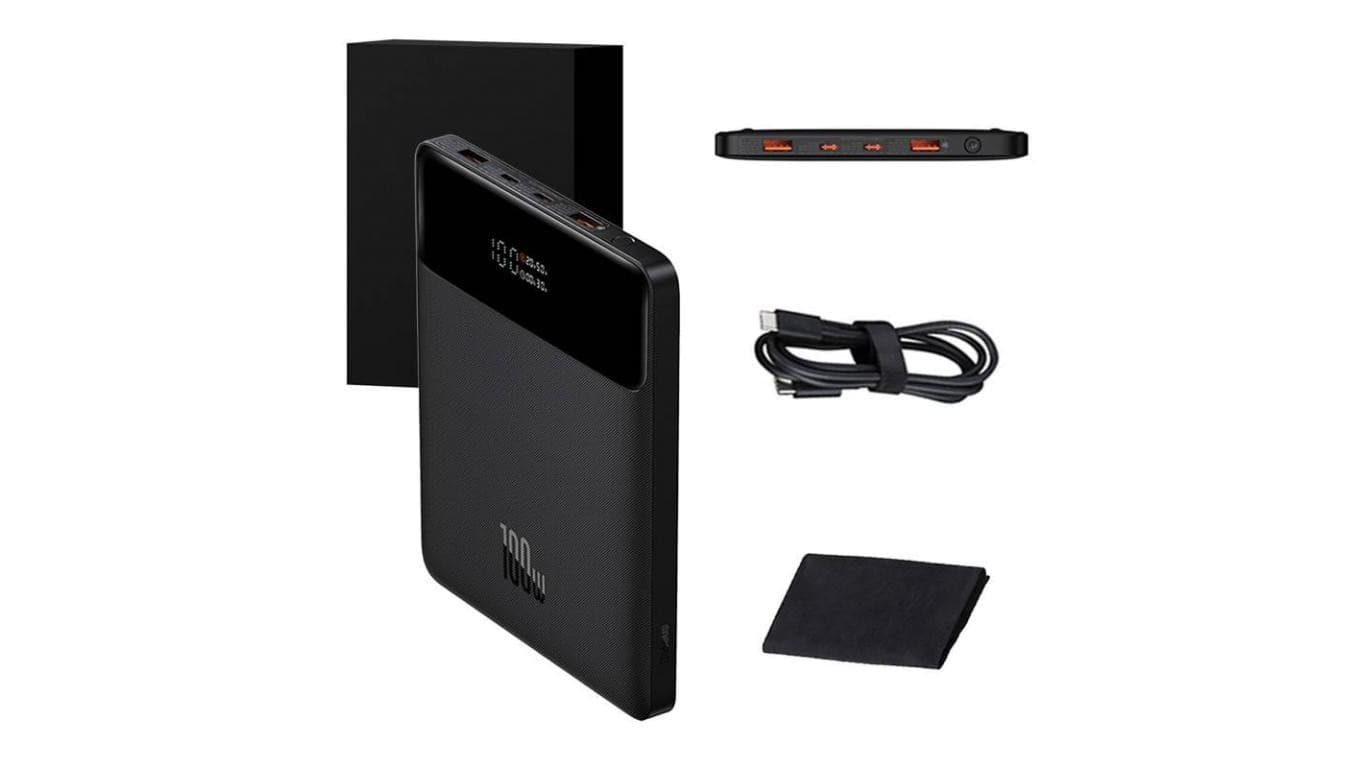 Powerbank Baseus Blade 20000mAh, 2xUSB + 2xUSB-C, 100W (czarny)