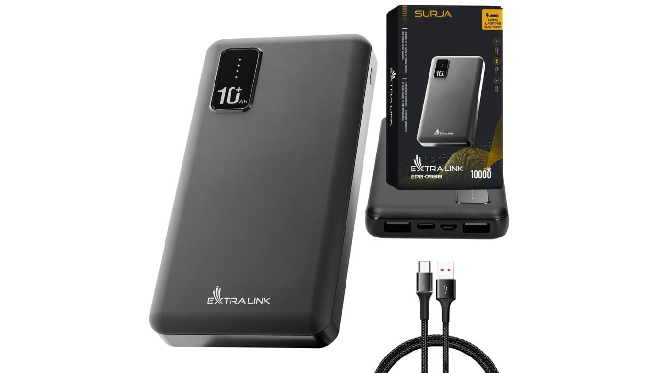 Powerbank Power bank, USB-C Extralink EPB-098B 10000mAh Czarny
