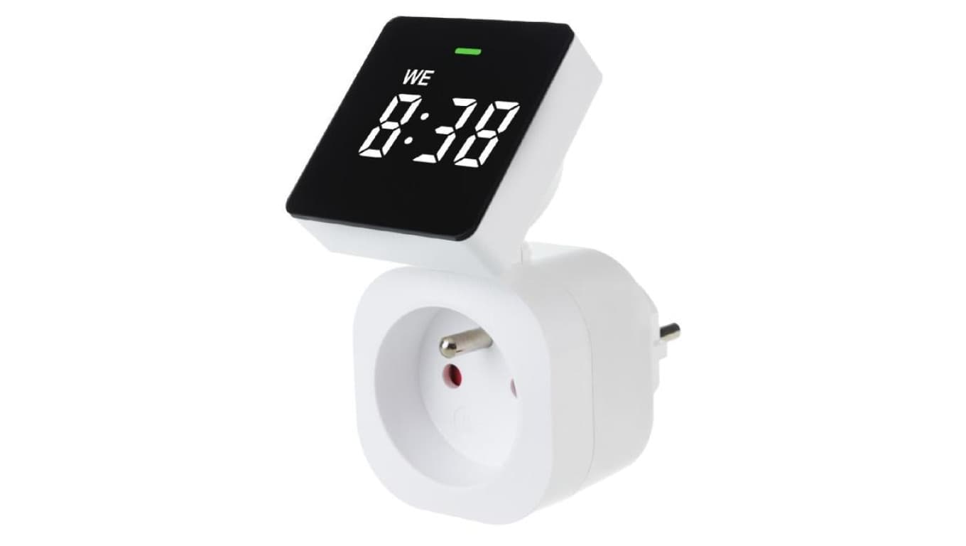 Programator czasowy wyłącznik cyfrowy TIMER do gniazda 230V GreenBlue GB610e