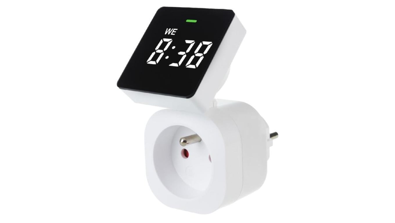 Programator czasowy wyłącznik cyfrowy TIMER do gniazda 230V GreenBlue GB610e