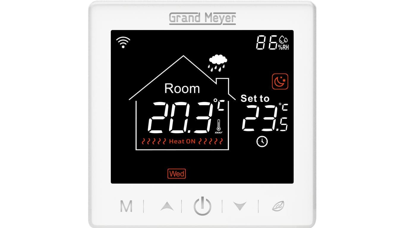 Programowalny termostat Grand Meyer SN-10 z Wi-Fi (biały)