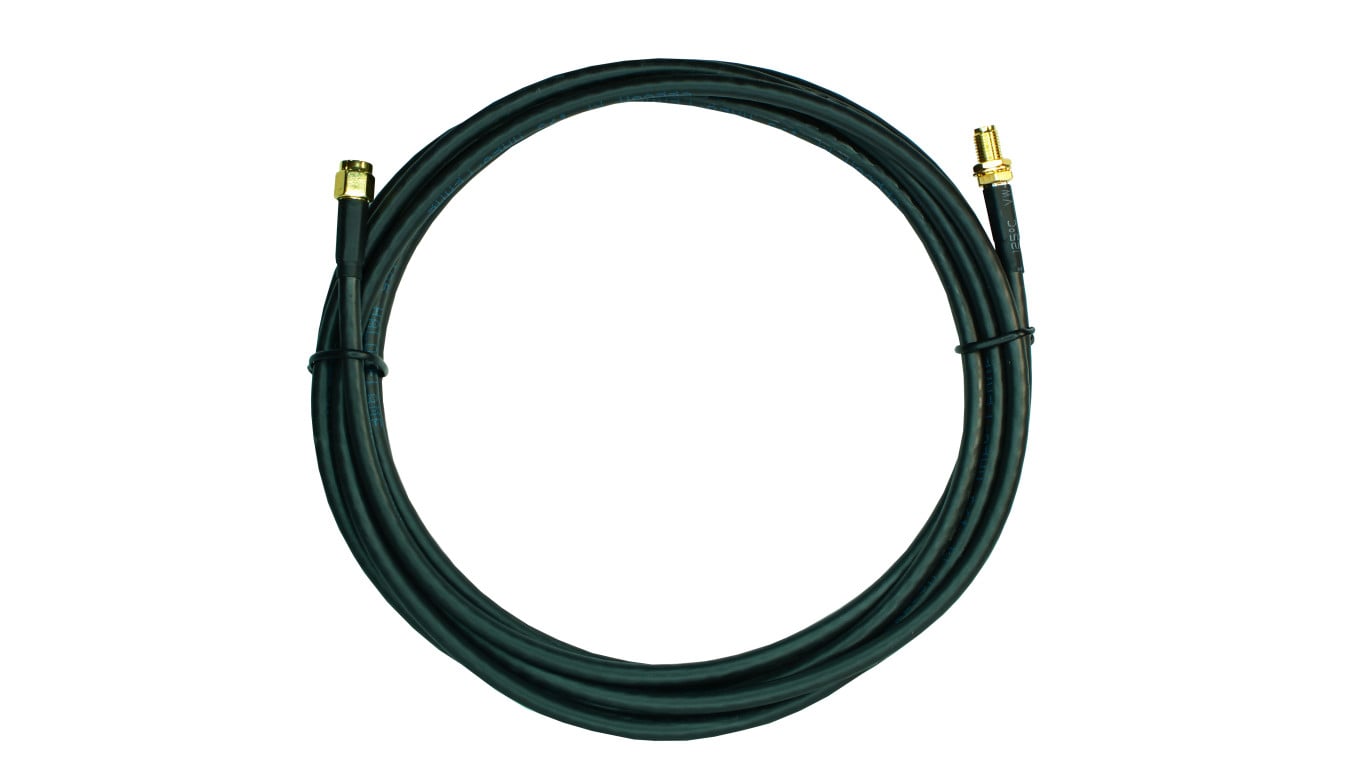 Przedłużacz do anten GSM, 50 Ohm, SMAm/SMAf, kabel LMR195-10m, czarny, AT-GSM-EXT10